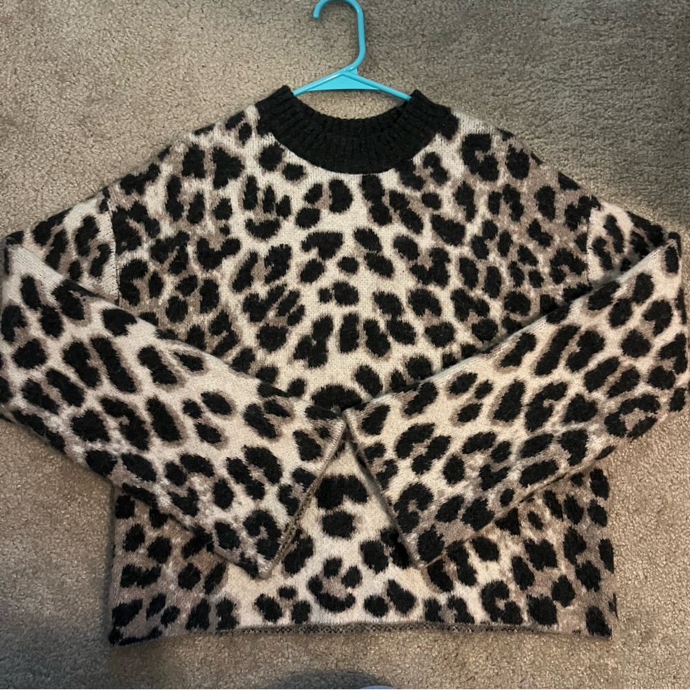 H&M Leopard Sweater Size XS
